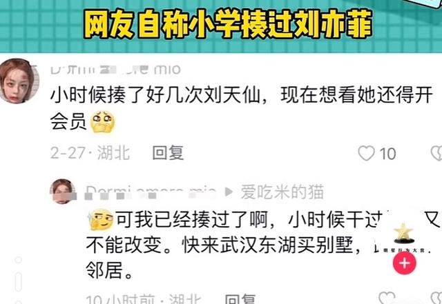 网友自爆：曾霸凌刘亦菲，如今看她还要开会员！