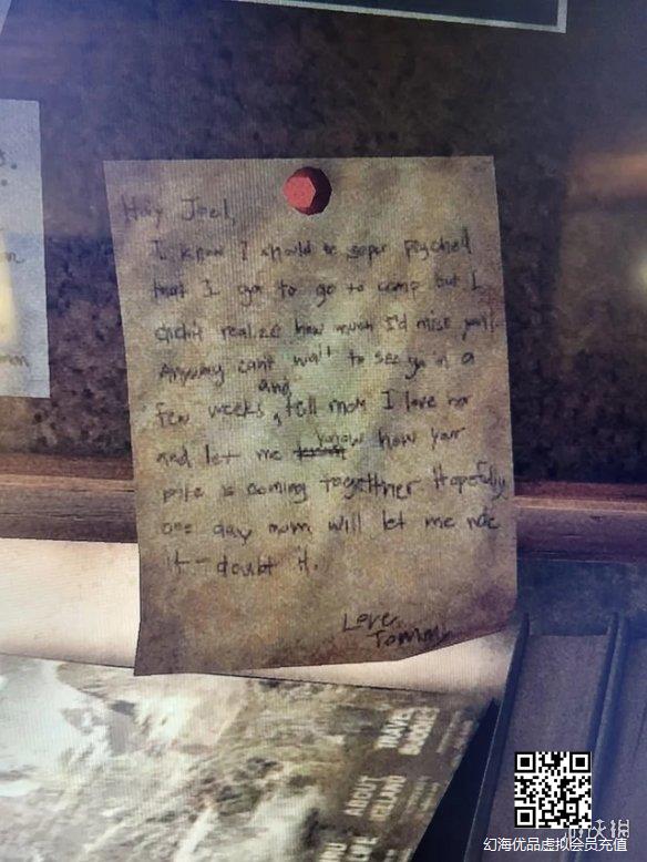 最后生还者重制版玩家发现感染暴发前汤米写给乔尔的信 美国末日重制版汤米写给乔尔的信