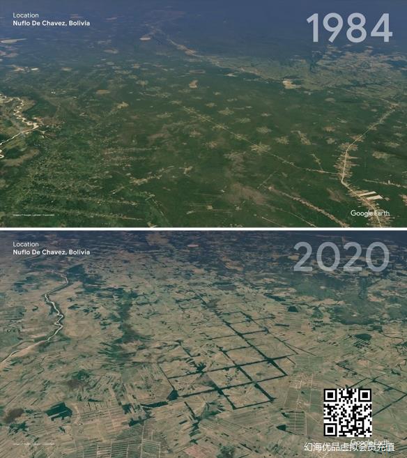 40年会有多大的变化？谷歌地球对比地球表面40年差异