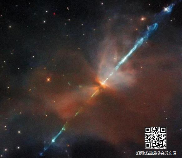 太空光剑出现！哈勃望远镜观测到一罕见天体现象