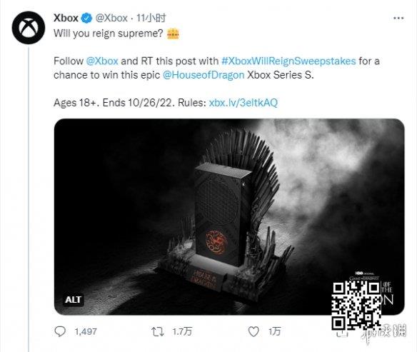 微软Xbox联动《龙之家族》推出限定款 铁王座主机！