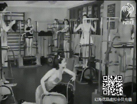 1940年女性专用健身房一派和谐景象！珍贵的老照片！